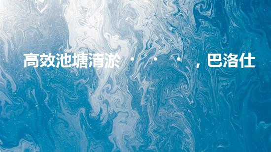 高效池塘清淤，巴洛仕設(shè)備助您一臂之力